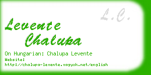 levente chalupa business card